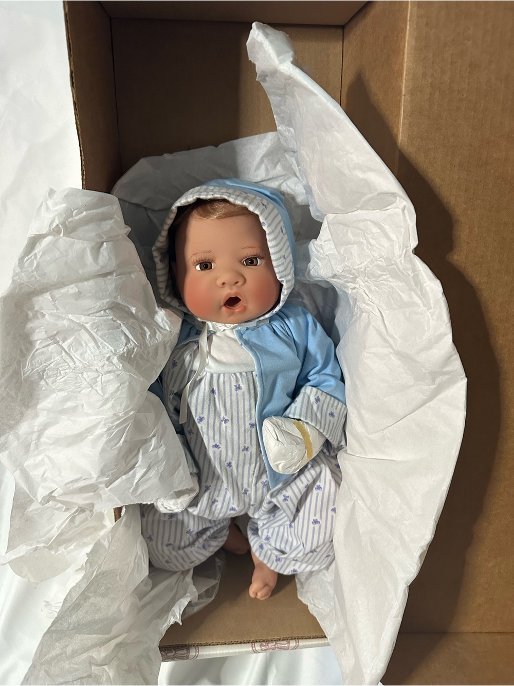 Vintage Lee Middleton Honey Love Awake Boy "Afternoon Nap" Baby Doll 1997 NIB